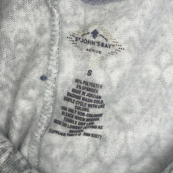 Womens St. John's Bay Active Grey Printed Turtleneck Sweater - S - Picture 6 of 6